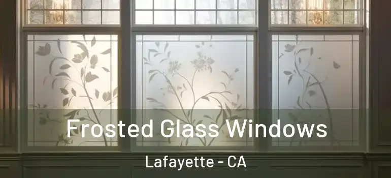  Frosted Glass Windows Lafayette - CA