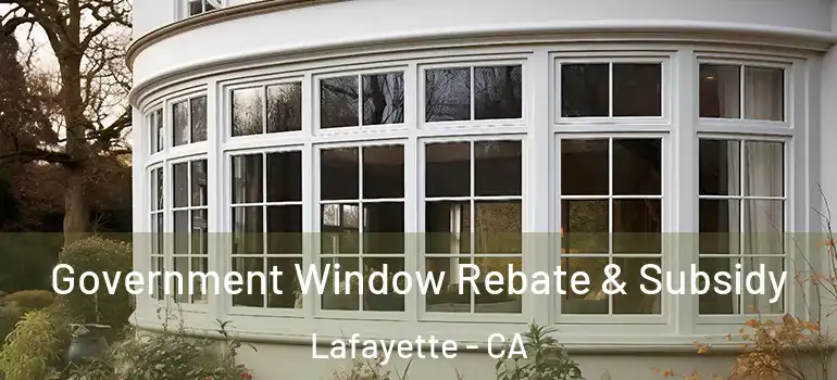  Government Window Rebate & Subsidy Lafayette - CA