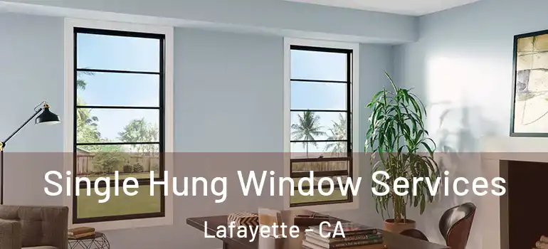  Single Hung Window Services Lafayette - CA